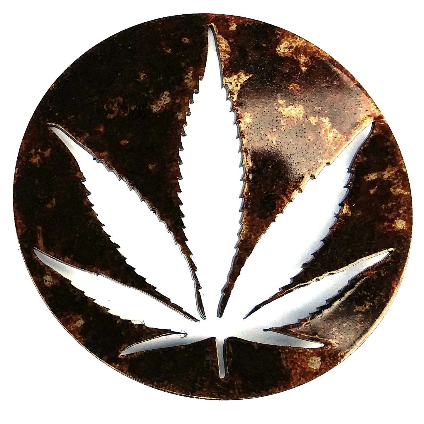 Paradise Clay PAR167 Leaf Circle Magnet