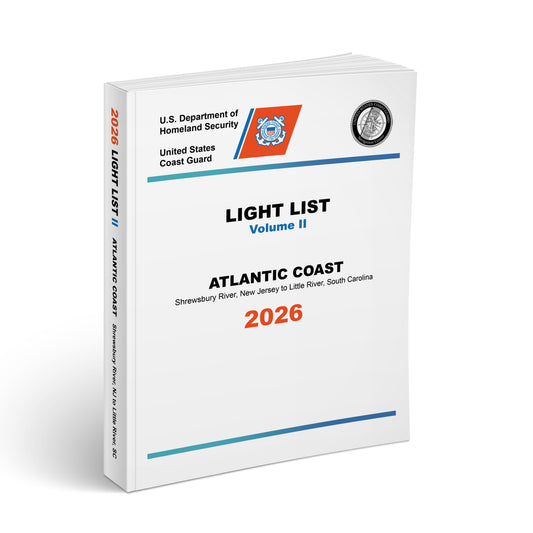 Paradise Clay IHP_LL226 2026 USCG Light List II: Atlantic Coast - Shrewsbury River, New Jersey to Little River, South Carolina - Book