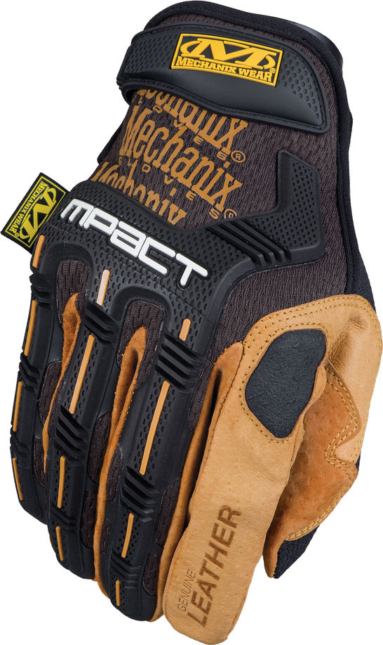 Mechanix Wear LMP-75-008 Leather M-Pact® Leather Impact Resistant Gloves, Size-S