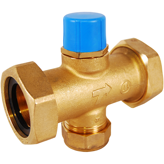 Legend Valves 800-766 1-1/4" LegendConnect Forged Brass Three-Way Mixing Valve Body