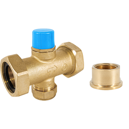 Legend Valves 800-765F 1" LegendConnect Forged Brass Three-Way Mixing Valve Body with FNPT Connectors