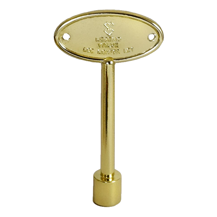 Legend Valves 102-825 8" Polished Brass Key for T-3200, T-3201, T-3500, & T-3501 Log Lighter Valves