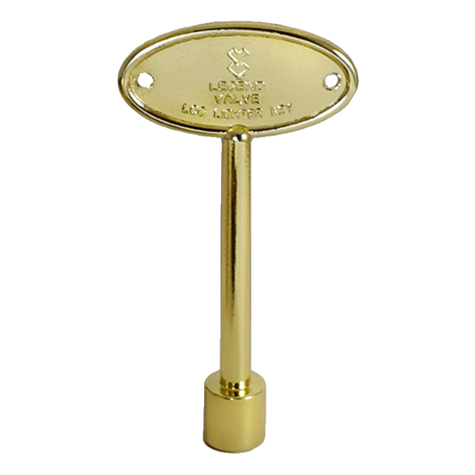 Legend Valves 102-853 12" Polished Brass Key for T-3200, T-3201, T-3500, & T-3501 Log Lighter Valves