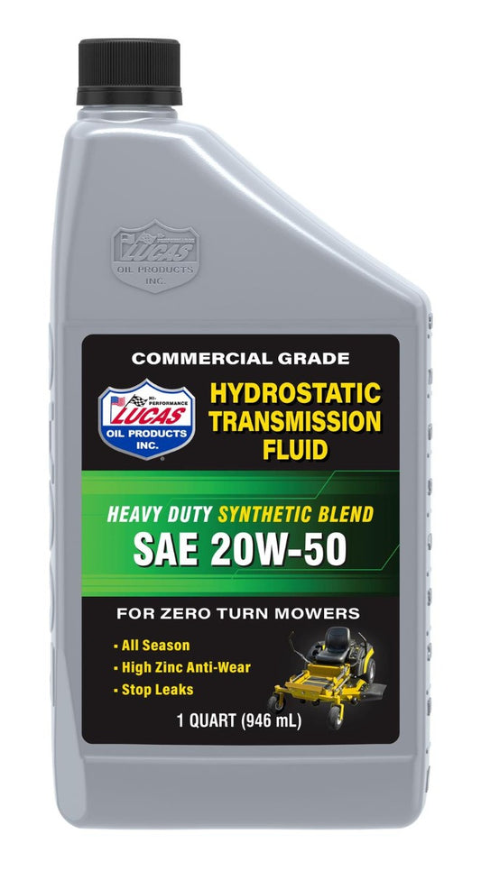 Lucas Oil 11300 Synthetic Blend SAE 20W-50 Hydrostatic Transmission Fluid/Quart