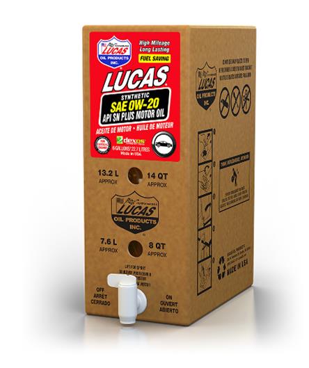 Lucas Oil 18004 Synthetic SAE 5W-20 API SP Motor Oil/6 Gallon Box