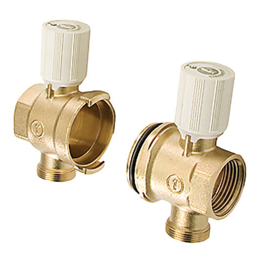 Legend Valves 8000-10-ER 1" Forged Brass Supply Header End Port, Pair; For M-8000 Modular Manifolds
