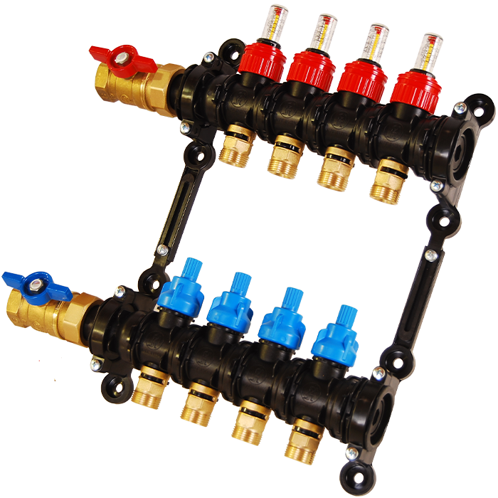 Legend Valves 8100-10-4 1" Engineered Plastic Manifold Basic Kit with FNPT Isolation Valves