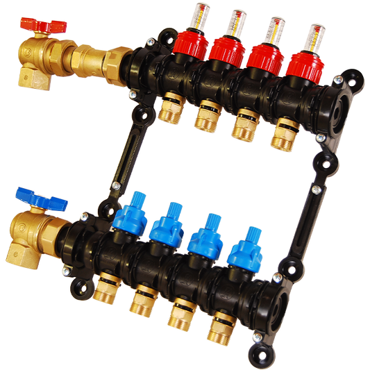 Legend Valves 8100A-10-3 1" Engineered Plastic Manifold Basic Kit with FNPT Angle Isolation Valves