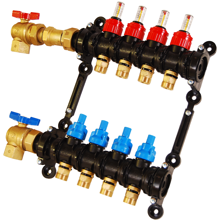 Legend Valves 8100A-10-10 1" Engineered Plastic Manifold Basic Kit with FNPT Angle Isolation Valves