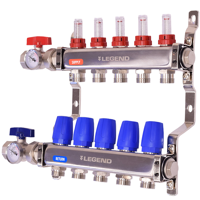 Legend Valves 8330-10-5 1" Stainless Steel Manifold Basic Kit with FNPT Isolation Valves