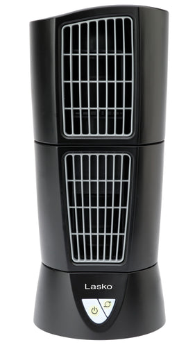 Lasko 4916 14" Desktop Wind Tower 3-Speed Oscillating Table Fan, Black