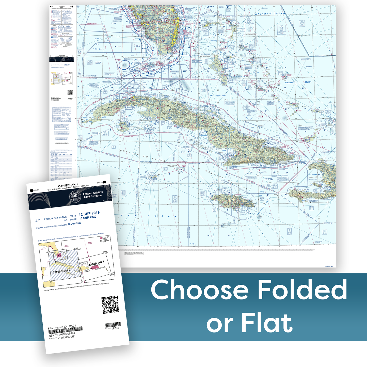 Paradise Clay FAACAC1 FAA CHART: Caribbean VFR Aeronautical Chart 1