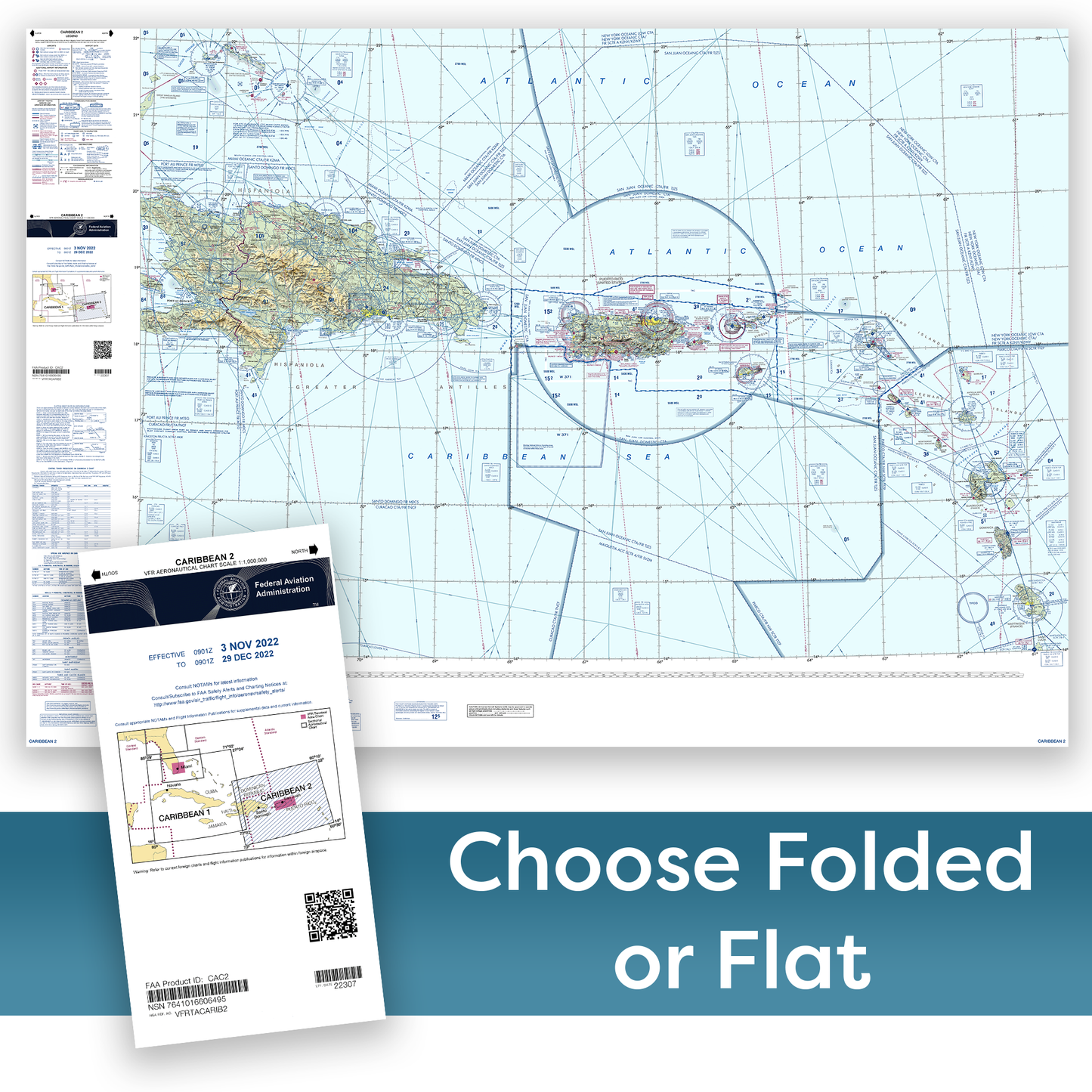 Paradise Clay FAACAC2 FAA CHART: Caribbean VFR Aeronautical Chart 2