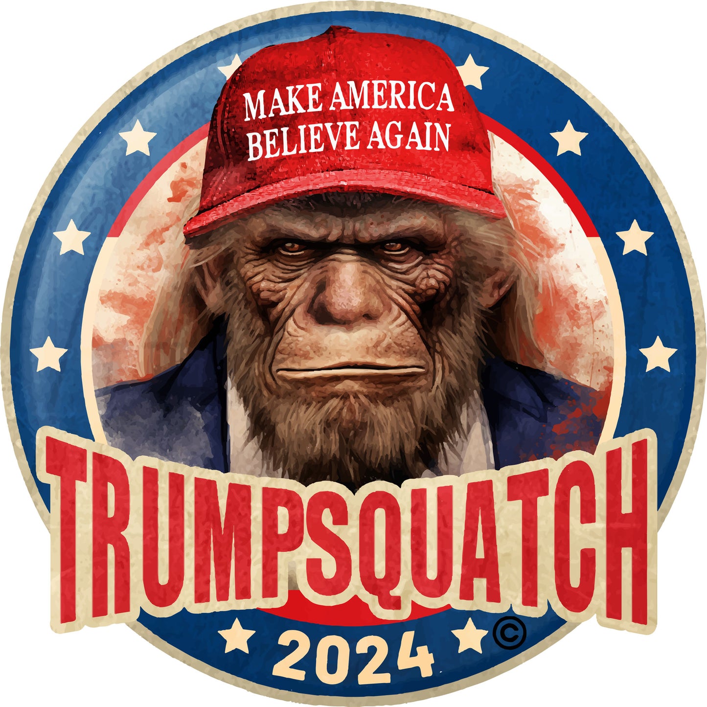 Paradise Clay IHS042 Make America Believe Again 2024! - Vinyl Sticker (1 STICKER)