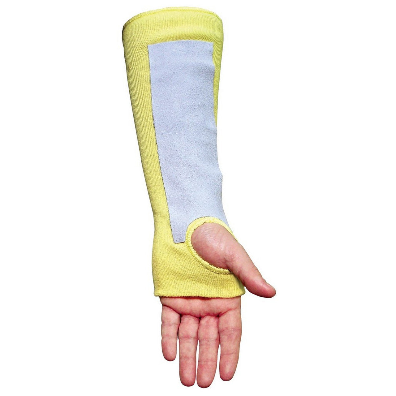 MCR Safety 9374TL MCR Safety Cut Pro®  Double Ply DuPont™ Kevlar® Cut Resistant Sleeves with Thumb Slot Leather Pad for Added Protection 14 Inches x 3¼ Inches (1 EA)