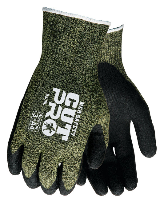 MCR Safety 9389L MCR Safety Cut Pro® 13-Gauge Kevlar® / Steel Shell Cut Resistant Work Gloves Latex Coated Palm and Fingertips (1 Pair)