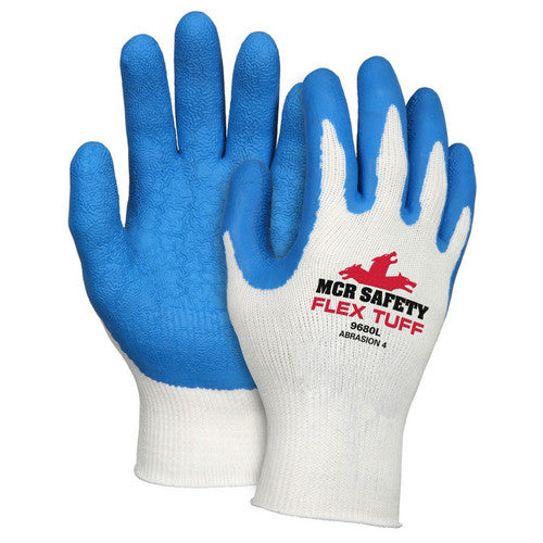 MCR Safety 9680XL MCR Safety NXG® Work Gloves 10-Gauge Cotton/Polyester Shell Blue Latex Palm and Fingertips (1 DZ)