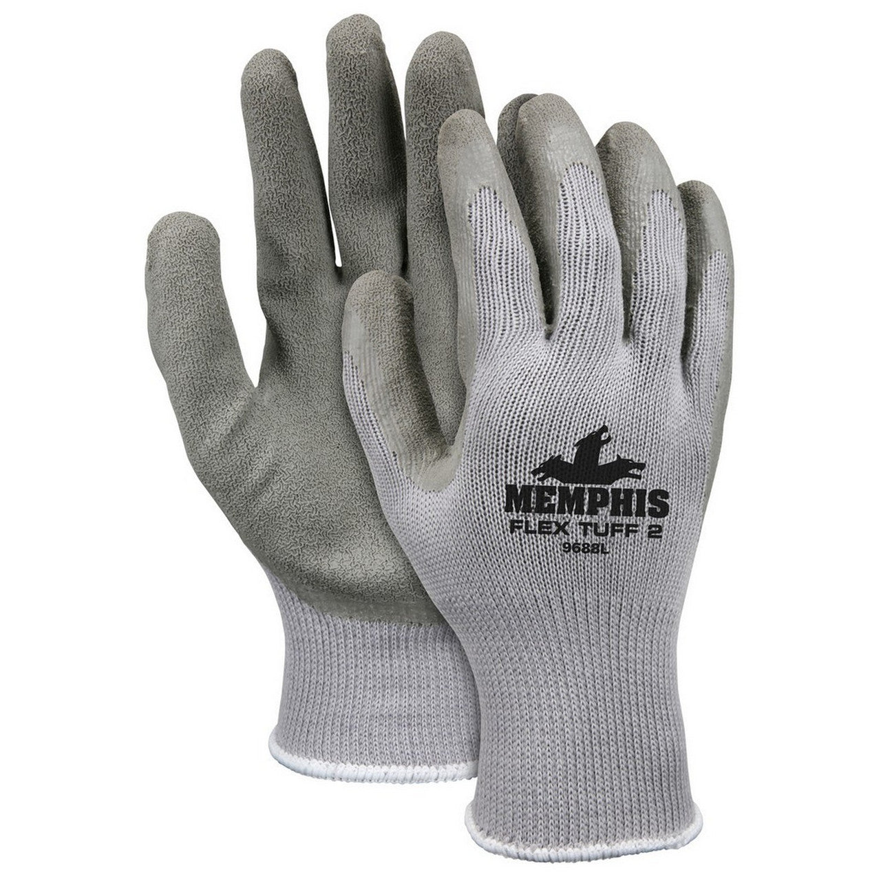 MCR Safety 9688XL MCR Safety NXG® Work Gloves 10-Gauge Cotton/Polyester Shell Latex Coated Palm and Fingertips (1 DZ)