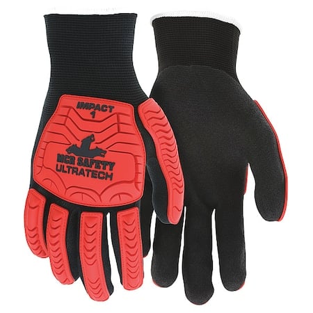 MCR SAFETY UT1950XL MCR Safety UT1950 UltraTech Impact Level 1 Mechanics Knit Gloves