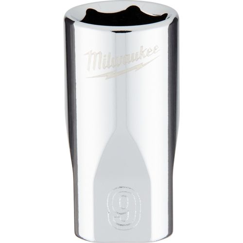 Milwaukee Tool 45-34-9035 1/4" Drive 9mm Metric Socket with FOUR FLAT Sides, 1 EA