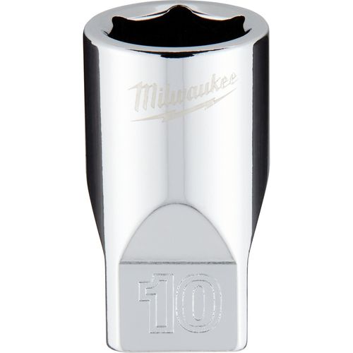 Milwaukee Tool 45-34-9036 1/4" Drive 10mm Metric Socket with FOUR FLAT Sides, 1 EA