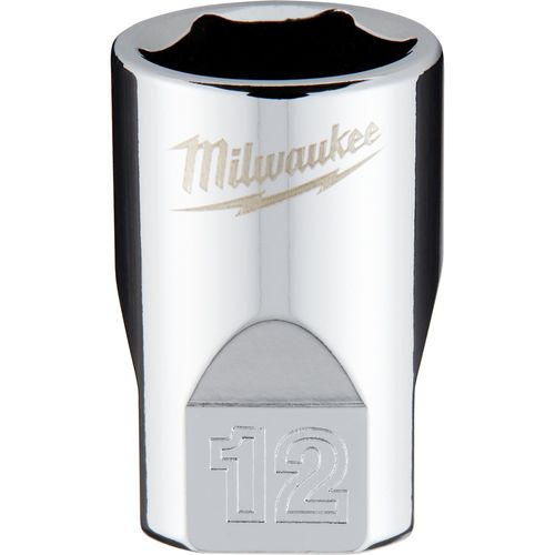 Milwaukee Tool 45-34-9038 1/4" Drive 12mm Metric Socket with FOUR FLAT Sides, 1 EA