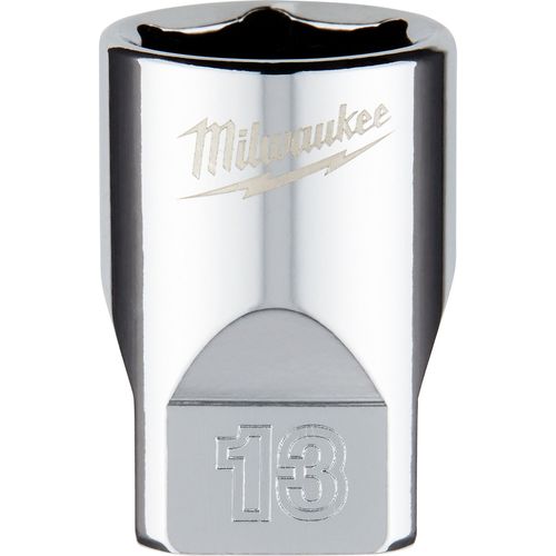 Milwaukee Tool 45-34-9039 1/4" Drive 13mm Metric Socket with FOUR FLAT Sides, 1 EA