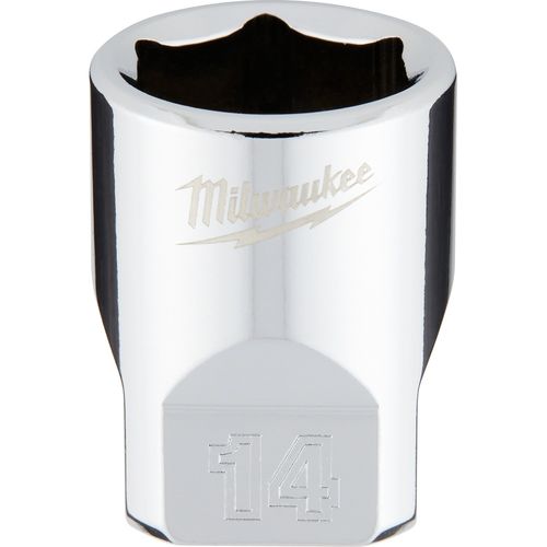Milwaukee Tool 45-34-9040 1/4" Drive 14mm Metric Socket with FOUR FLAT Sides, 1 EA