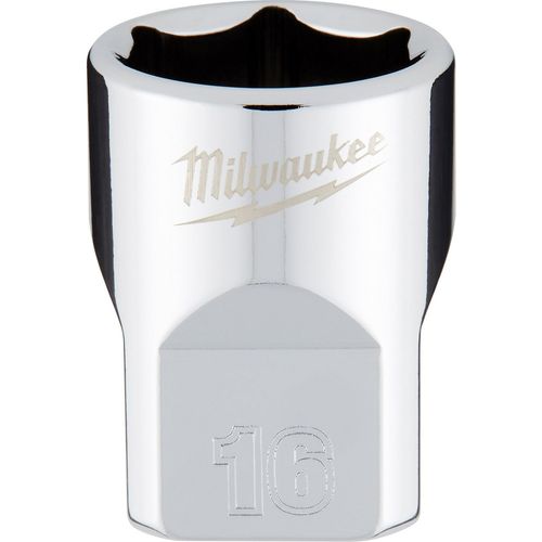 Milwaukee Tool 45-34-9086 3/8" Drive 16mm Metric Socket with FOUR FLAT Sides, 1 EA