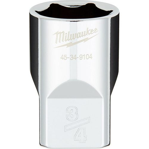 Milwaukee Tool 45-34-9104 1/2" Drive 3/4" SAE 6-Point Socket with FOUR FLAT Sides, 1 EA