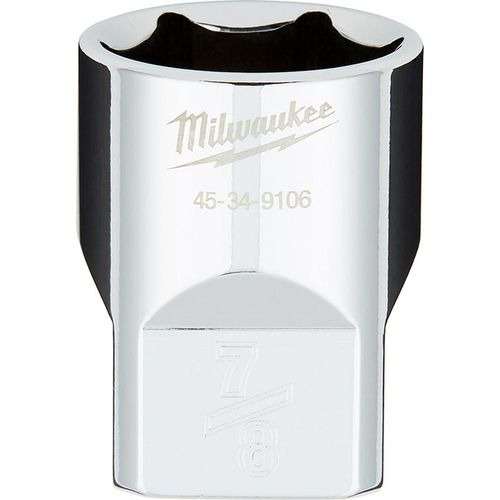 Milwaukee Tool 45-34-9106 1/2" Drive 7/8" SAE 6-Point Socket with FOUR FLAT Sides, 1 EA