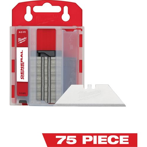 Milwaukee Tool 48-22-1975 75 Piece General Purpose Utility Blades w/ Dispenser, 1 DI