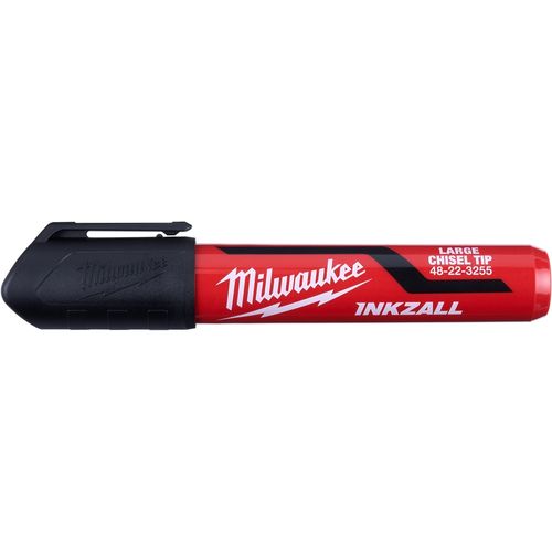 Milwaukee Tool 48-22-3255 INKZALL (12) Large Chisel Tip Black Marker, 12 EA/PK