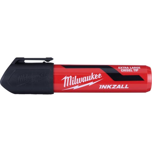 Milwaukee Tool 48-22-3265 INKZALL (12) Extra Large Chisel Tip Black Marker, 12 EA/PK