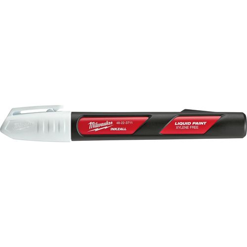 Milwaukee Tool 48-22-3711 INKZALL White Liquid Paint Marker, 12 EA/PK