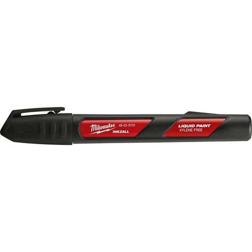 Milwaukee Tool 48-22-3731 INKZALL Black Liquid Paint Marker, 12 EA/PK