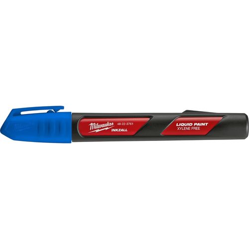 Milwaukee Tool 48-22-3761 INKZALL Blue Liquid Paint Marker, 12 EA/PK