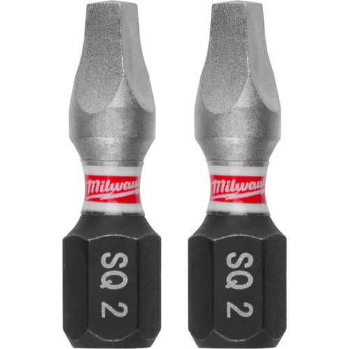 Milwaukee Tool 48-32-4122 SHOCKWAVE Impact Duty 1" Square Recess #2 Insert Bits, 25 EA/PK