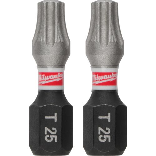 Milwaukee Tool 48-32-4136 SHOCKWAVE Impact Duty 1" Insert Bit TORX T25, 25 EA/PK