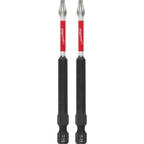 Milwaukee Tool 48-32-4677 SHOCKWAVE Impact Duty 3-1/2" T15 Bit, 2 EA/PK