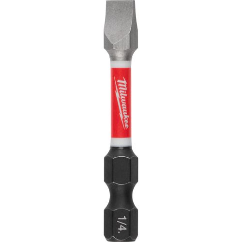 Milwaukee Tool 48-32-4758 SHOCKWAVE Impact Duty 2" Slotted 1/4" Power Bits, 25 EA/PK
