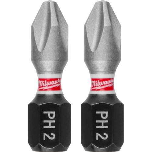 Milwaukee Tool 48-32-5003 SHOCKWAVE Impact Duty 1" Phillips #2 Insert Bits, 1 EA/ST
