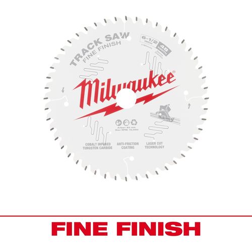 Milwaukee Tool 48-40-0627 6-1/2" 48T Fine Finish Track Saw Blade, 1 EA