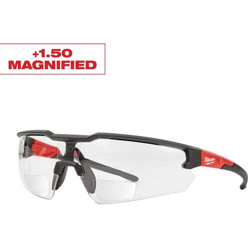 Milwaukee Tool 48-73-2203 Safety Glasses - +1.50 Magnified Clear Anti-Scratch Lenses (Polybag), 12 EA/PK
