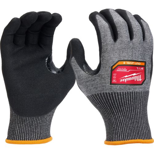Milwaukee Tool 48-73-7021B 12 Pair Cut Level 8 High-Dexterity Nitrile Dipped Gloves (Medium), 12 PR/PK