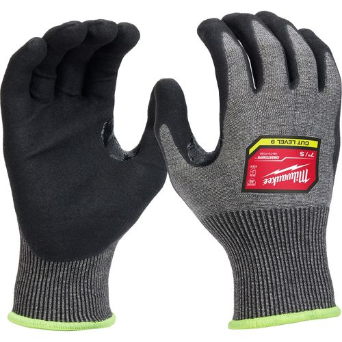 Milwaukee Tool 48-73-7030B 12 Pair Cut Level 9 High-Dexterity Nitrile Dipped Gloves (Small), 12 PR/PK
