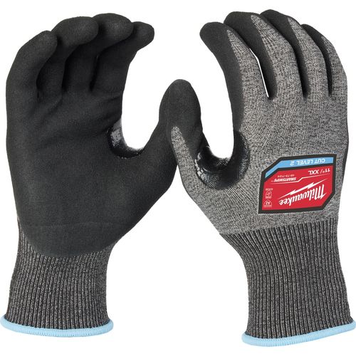 Milwaukee Tool 48-73-7124 Cut Level 2 High-Dexterity Nitrile Dipped Gloves (2XL), 6 PR/PK