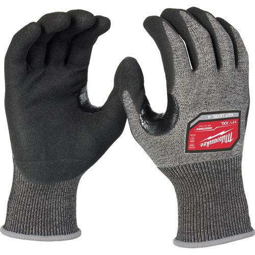 Milwaukee Tool 48-73-7144 Cut Level 4 High-Dexterity Nitrile Dipped Gloves (2XL), 6 PR/PK