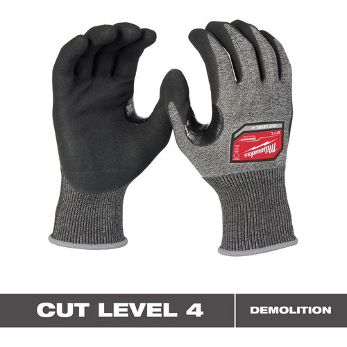 Milwaukee Tool 48-73-7144E Cut Level 4 High-Dexterity Nitrile Dipped Gloves (2XL), 12 PR/PK