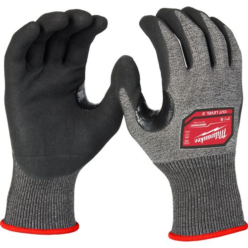 Milwaukee Tool 48-73-7150E Cut Level 5 High-Dexterity Nitrile Dipped Gloves (Small), 12 PR/PK